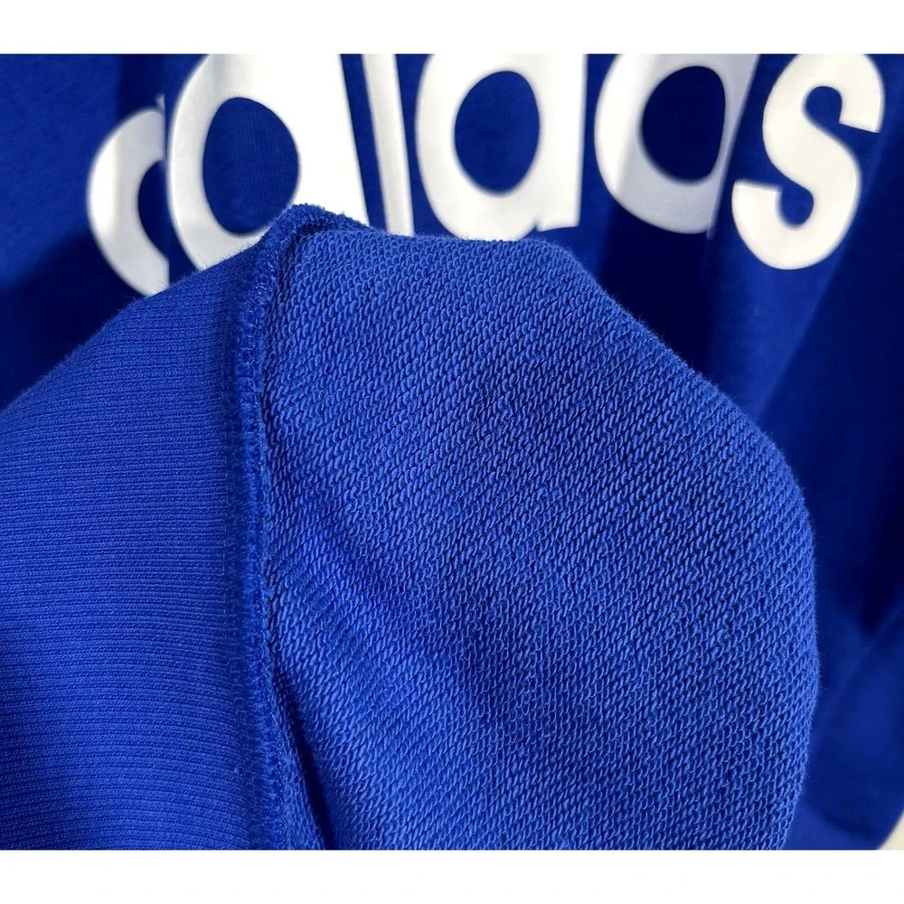 Adidas Essentials Mens French Terry Crew Neck Sweatshirt Size M Team Royal‎ Blue